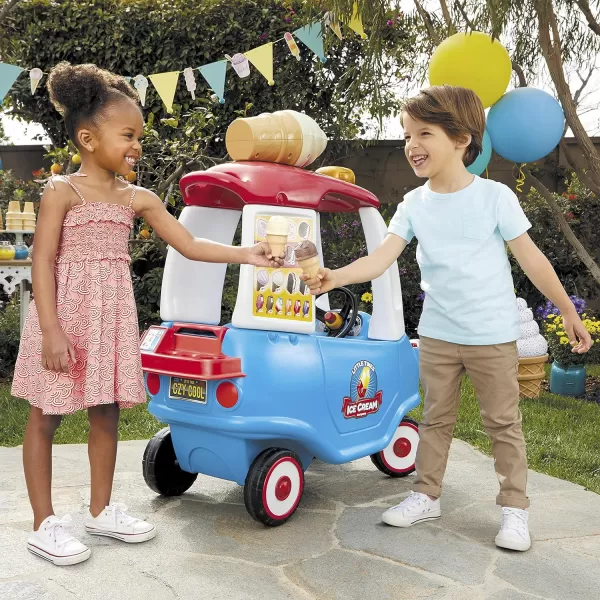 Little Tikes Cozy Ice Cream Truck Coupe Ride On Car Kid and Parent Powered Truck Music Including Accessories Gift for Kids Toy Girls Boys Ages 15 to 5 Years OldLittle Tikes Cozy Ice Cream Truck Coupe Ride On Car Kid and Parent Powered Truck Music Including Accessories Gift for Kids Toy Girls Boys Ages 15 to 5 Years Old