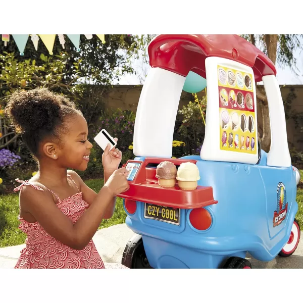 Little Tikes Cozy Ice Cream Truck Coupe Ride On Car Kid and Parent Powered Truck Music Including Accessories Gift for Kids Toy Girls Boys Ages 15 to 5 Years OldLittle Tikes Cozy Ice Cream Truck Coupe Ride On Car Kid and Parent Powered Truck Music Including Accessories Gift for Kids Toy Girls Boys Ages 15 to 5 Years Old