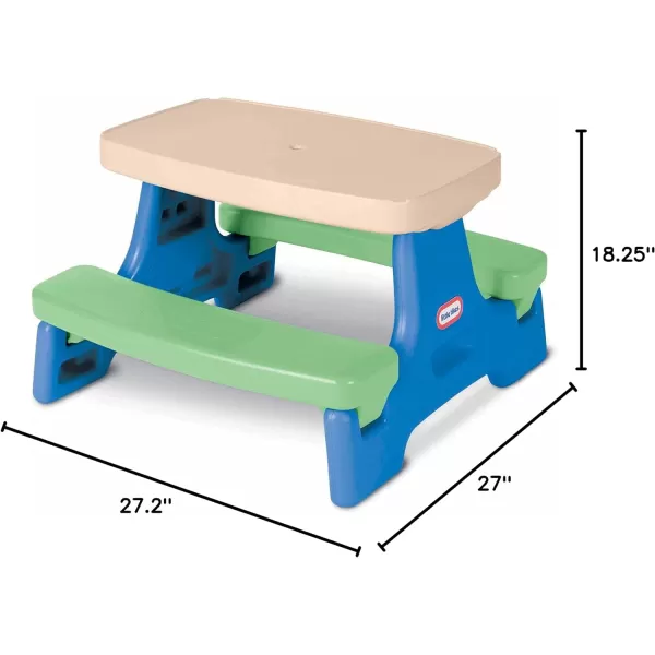 Little Tikes Easy Store Jr Kid Picnic Play Table BluegreenPlay Table