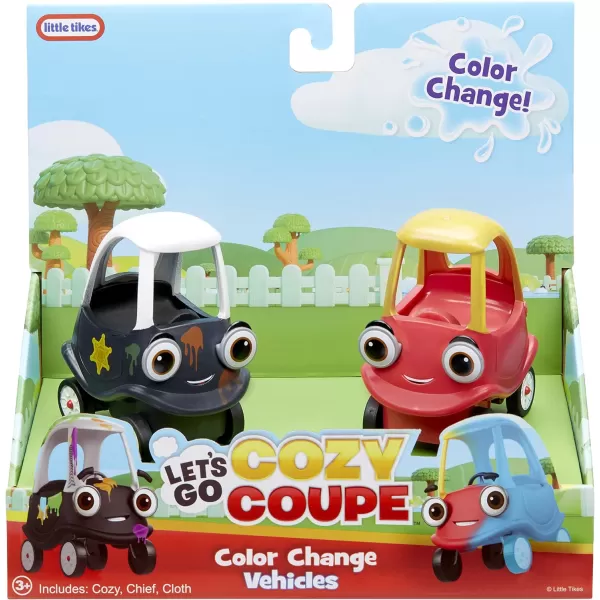 Little Tikes Lets Go Cozy Coupe 2pk Mini Color Change Vehicles for Tabletop or Floor Push Play Car Fun and Color Change for Toddlers Boys Girls 3 Years RedLittle Tikes Lets Go Cozy Coupe 2pk Mini Color Change Vehicles for Tabletop or Floor Push Play Car Fun and Color Change for Toddlers Boys Girls 3 Years Red