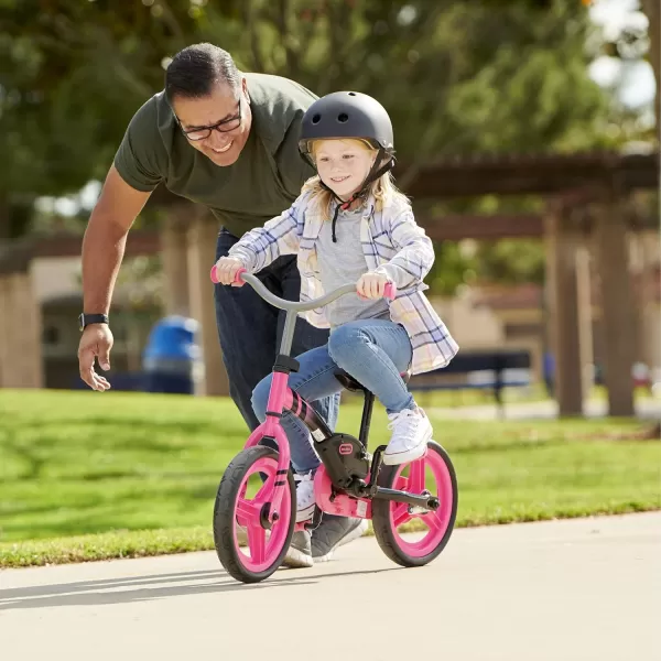 Little Tikes My First BalancetoPedal Bike with Fold in Pedals 2in1 Pink 25 Years 12InchLittle Tikes My First BalancetoPedal Bike with Fold in Pedals 2in1 Pink 25 Years 12Inch