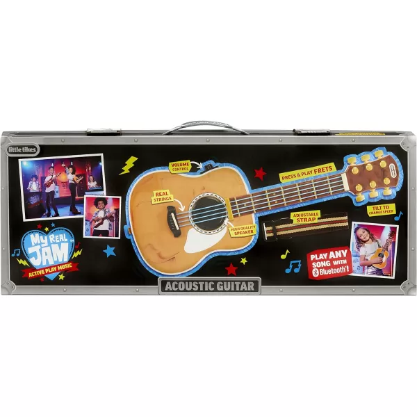 Little Tikes My Real Jam Acoustic Guitar with Strap Musical Instrument with 4 Modes Play Any Song with Bluetooth Gift for Kids Toy for Boys and Girls Ages 3 4 5 Year OldLittle Tikes My Real Jam Acoustic Guitar with Strap Musical Instrument with 4 Modes Play Any Song with Bluetooth Gift for Kids Toy for Boys and Girls Ages 3 4 5 Year Old