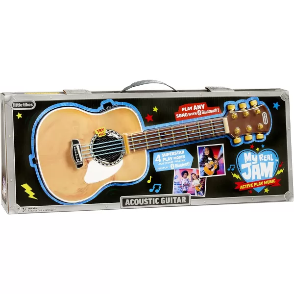 Little Tikes My Real Jam Acoustic Guitar with Strap Musical Instrument with 4 Modes Play Any Song with Bluetooth Gift for Kids Toy for Boys and Girls Ages 3 4 5 Year OldLittle Tikes My Real Jam Acoustic Guitar with Strap Musical Instrument with 4 Modes Play Any Song with Bluetooth Gift for Kids Toy for Boys and Girls Ages 3 4 5 Year Old