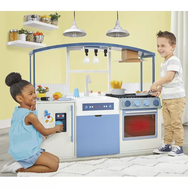 Little Tikes Wood Chefs Play Kitchen with Realistic Lights Sounds 20 Interactive Accessories Set DualSided White amp Blue Wooden Play Kitchen Gift for Kids Girls Boys Pretend Toy for Ages 3 4 5Little Tikes Wood Chefs Play Kitchen with Realistic Lights Sounds 20 Interactive Accessories Set DualSided White amp Blue Wooden Play Kitchen Gift for Kids Girls Boys Pretend Toy for Ages 3 4 5