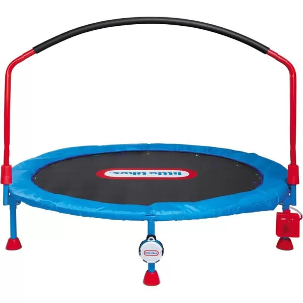 Little Tikes 45 ft Lights n Music Trampoline for Kids with LED Lights Bluetooth Foldable with Safety Handle Indoor Outdoor Toy Gifts for Toddlers Boys Girls Ages 3 4 5 6 Year OldLittle Tikes 45 ft Lights n Music Trampoline for Kids with LED Lights Bluetooth Foldable with Safety Handle Indoor Outdoor Toy Gifts for Toddlers Boys Girls Ages 3 4 5 6 Year Old