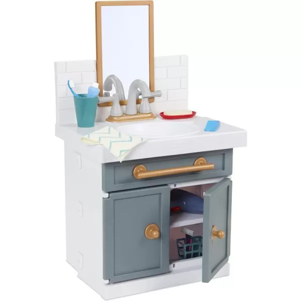 Little Tikes First Bathroom Sink with Real Working Faucet Pretend Play for Kids 12 Bathroom Accessories Interactive Unique Toy MultiColor Ages 2 GreyLittle Tikes First Bathroom Sink with Real Working Faucet Pretend Play for Kids 12 Bathroom Accessories Interactive Unique Toy MultiColor Ages 2 Grey