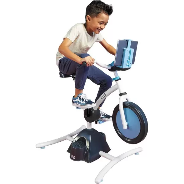 Little Tikes Pelican Explore amp Fit Cycle Adjustable Play Fitness Exercise Equipment Stationary Bike with Videos and Builtin Bluetooth Speaker For Kids Ages 37 Years WHITE BLUELittle Tikes Pelican Explore amp Fit Cycle Adjustable Play Fitness Exercise Equipment Stationary Bike with Videos and Builtin Bluetooth Speaker For Kids Ages 37 Years WHITE BLUE