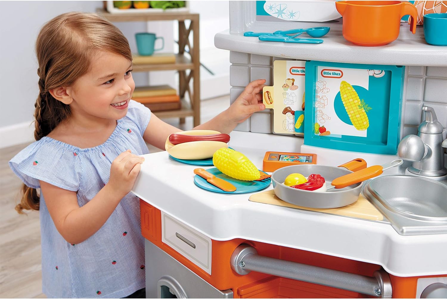 Little Tikes Home Grown Kitchen  Role Play Realistic Kitchen Real Cooking amp Water Boiling Sounds Kitchen Accessories Set for Girls Boys  Multicolor 22 x 18 x 3025 inchesLittle Tikes Home Grown Kitchen  Role Play Realistic Kitchen Real Cooking amp Water Boiling Sounds Kitchen Accessories Set for Girls Boys  Multicolor 22 x 18 x 3025 inches