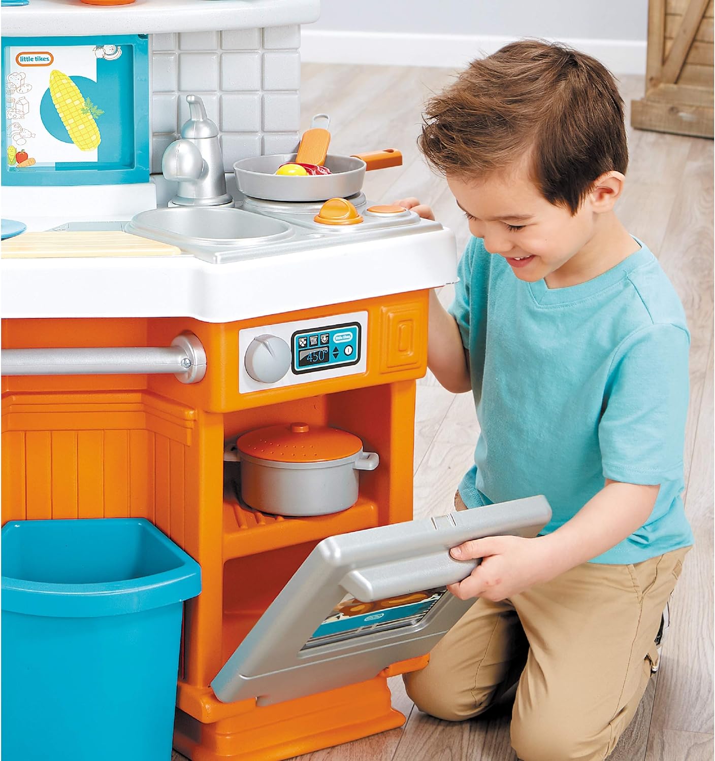 Little Tikes Home Grown Kitchen  Role Play Realistic Kitchen Real Cooking amp Water Boiling Sounds Kitchen Accessories Set for Girls Boys  Multicolor 22 x 18 x 3025 inchesLittle Tikes Home Grown Kitchen  Role Play Realistic Kitchen Real Cooking amp Water Boiling Sounds Kitchen Accessories Set for Girls Boys  Multicolor 22 x 18 x 3025 inches