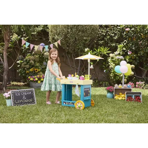 Little Tikes 2in1 Lemonade and Ice Cream Stand with 25 Accessories and Chalkboard For Kids Ages 2 plusStand