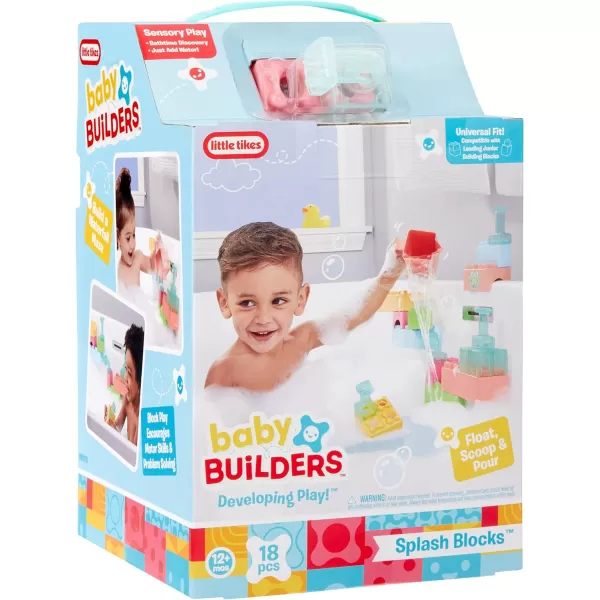 Little Tikes Baby Builders  Splash Blocks First Blocks for Babies and Toddlers Easy to Connect Bath Toy Water PlayLittle Tikes Baby Builders  Splash Blocks First Blocks for Babies and Toddlers Easy to Connect Bath Toy Water Play