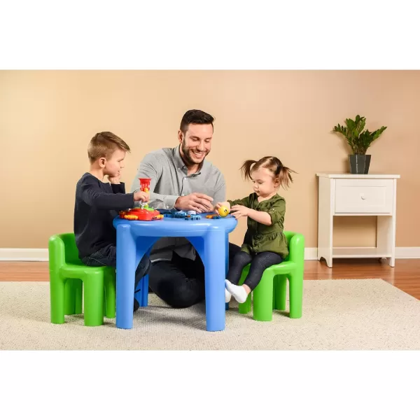 Little Tikes Bright n Bold Table amp Chairs GreenBlue 24 x 24 x 18Little Tikes Bright n Bold Table amp Chairs GreenBlue 24 x 24 x 18