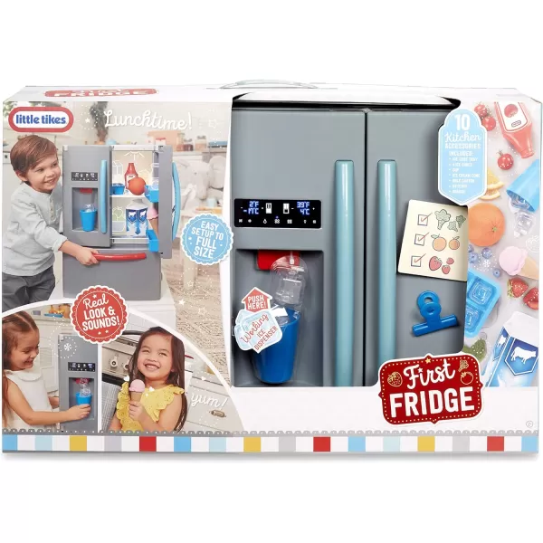 Little Tikes First Fridge Refrigerator with Ice Dispenser Pretend Play Appliance for Kids Play Kitchen Set with Playset Accessories Unique Toy MultiColor 158 Wide x 115 deep x 23 TallLittle Tikes First Fridge Refrigerator with Ice Dispenser Pretend Play Appliance for Kids Play Kitchen Set with Playset Accessories Unique Toy MultiColor 158 Wide x 115 deep x 23 Tall