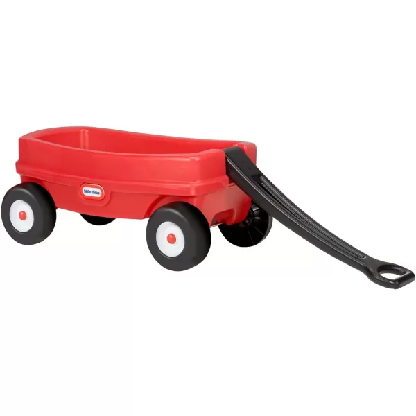 Little Tikes Lil Wagon  Red And Black Indoor and Outdoor Play Easy Assembly Made Of Tough Plastic Inside and Out Handle Folds For Easy Storage  Kids 18Wagon