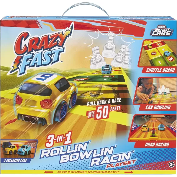 Little Tikes My First Cars Crazy Fast 3in1 Rollin Bowlin Racin Playset with 2 Exclusive Pullback Toy Car Vehicles Goes up to 50ftLittle Tikes My First Cars Crazy Fast 3in1 Rollin Bowlin Racin Playset with 2 Exclusive Pullback Toy Car Vehicles Goes up to 50ft