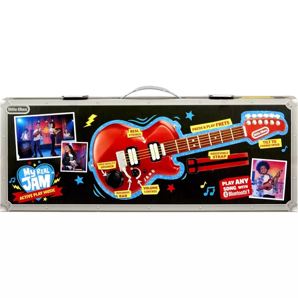 Little Tikes My Real Jam Electric Guitar Realistic Toy Guitar with Strap Musical Instrument with 4 Play Modes Play Any Song with Bluetooth Gift for Kids Toy for Boys and Girls Ages 3 4 5Little Tikes My Real Jam Electric Guitar Realistic Toy Guitar with Strap Musical Instrument with 4 Play Modes Play Any Song with Bluetooth Gift for Kids Toy for Boys and Girls Ages 3 4 5