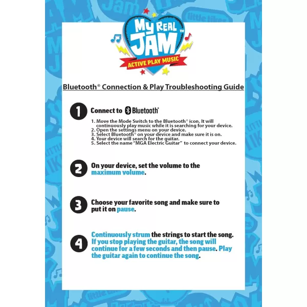 Little Tikes My Real Jam Electric Guitar Realistic Toy Guitar with Strap Musical Instrument with 4 Play Modes Play Any Song with Bluetooth Gift for Kids Toy for Boys and Girls Ages 3 4 5Little Tikes My Real Jam Electric Guitar Realistic Toy Guitar with Strap Musical Instrument with 4 Play Modes Play Any Song with Bluetooth Gift for Kids Toy for Boys and Girls Ages 3 4 5