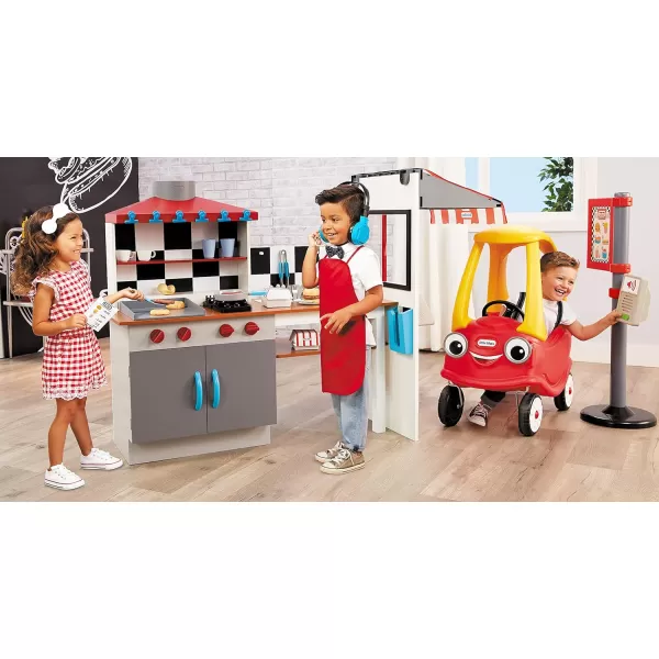 Little Tikes Real Wood DriveThru Diner Wooden Play Kitchen with Realistic Lights Sounds and MultiSided 40 Accessories Set Gift for Kids Toy for Girls amp Boys Ages 3 4 5 YearsLittle Tikes Real Wood DriveThru Diner Wooden Play Kitchen with Realistic Lights Sounds and MultiSided 40 Accessories Set Gift for Kids Toy for Girls amp Boys Ages 3 4 5 Years