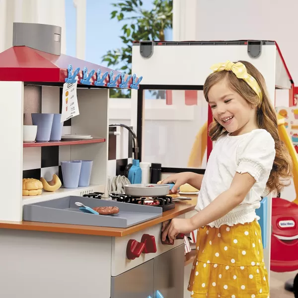 Little Tikes Real Wood DriveThru Diner Wooden Play Kitchen with Realistic Lights Sounds and MultiSided 40 Accessories Set Gift for Kids Toy for Girls amp Boys Ages 3 4 5 YearsLittle Tikes Real Wood DriveThru Diner Wooden Play Kitchen with Realistic Lights Sounds and MultiSided 40 Accessories Set Gift for Kids Toy for Girls amp Boys Ages 3 4 5 Years