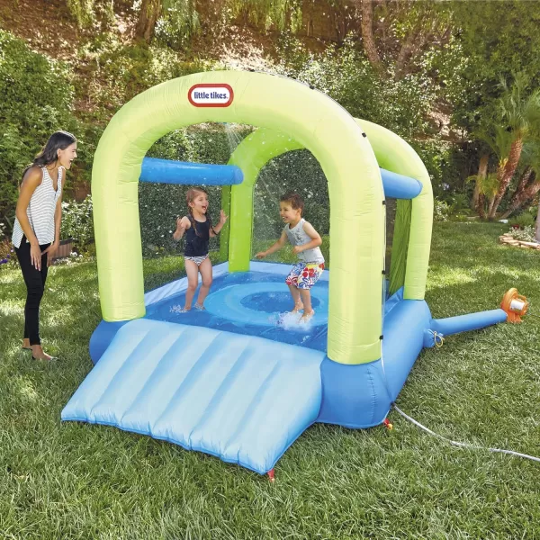 Little Tikes Splash n Spray IndoorOutdoor 2in1 Inflatable Bouncer 10800L x 8400W x 8225HLittle Tikes Splash n Spray IndoorOutdoor 2in1 Inflatable Bouncer 10800L x 8400W x 8225H