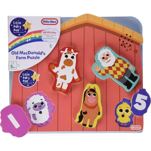 Little Tikes Baby Bum Musical Wooden Puzzle  Farm Pack MulticolorLittle Tikes Baby Bum Musical Wooden Puzzle  Farm Pack Multicolor