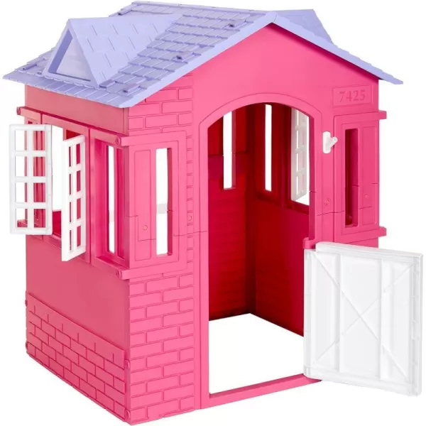 Little Tikes Cape Cottage Pretend Princess Playhousefor Kids Indoor Outdoor with Working Doors and Windows for Toddlers Ages 2 YearsPinkLargePlayhouse