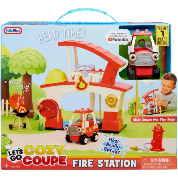 Little Tikes Lets Go Cozy Coupe Fire Station Playset with Fire Truck Mini Push and Play Vehicle for Tabletop or Floor Push Play Car Fun for Toddlers Boys Girls 3 YearsLittle Tikes Lets Go Cozy Coupe Fire Station Playset with Fire Truck Mini Push and Play Vehicle for Tabletop or Floor Push Play Car Fun for Toddlers Boys Girls 3 Years