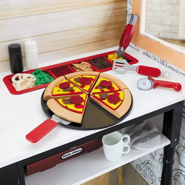 Little Tikes Real Wood Pizza Restaurant Wooden Play Kitchen Cook and Serve with Realistic Lights Sounds and DualSided 20 Accessories Set Gift for Kids Large Toy for Girls amp Boys Ages 3Little Tikes Real Wood Pizza Restaurant Wooden Play Kitchen Cook and Serve with Realistic Lights Sounds and DualSided 20 Accessories Set Gift for Kids Large Toy for Girls amp Boys Ages 3