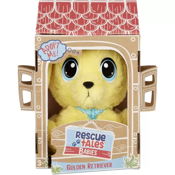 Little Tikes Rescue Tales Babies  Golden Retriever  Soft Cuddly Plush Pet Toy with Collar Tag Doghouse Stickers Activities  Ages 3Little Tikes Rescue Tales Babies  Golden Retriever  Soft Cuddly Plush Pet Toy with Collar Tag Doghouse Stickers Activities  Ages 3