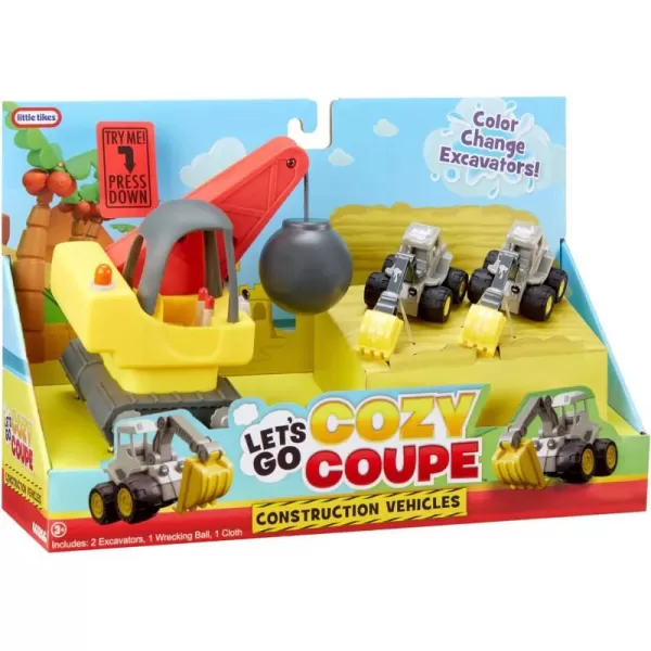 Little Tikes Lets Go Cozy Coupe 3pk Construction Mini Push and Play Vehicle for Tabletop or Floor Push Play Car Fun and Color Change for Toddlers Boys Girls 3 YearsLittle Tikes Lets Go Cozy Coupe 3pk Construction Mini Push and Play Vehicle for Tabletop or Floor Push Play Car Fun and Color Change for Toddlers Boys Girls 3 Years
