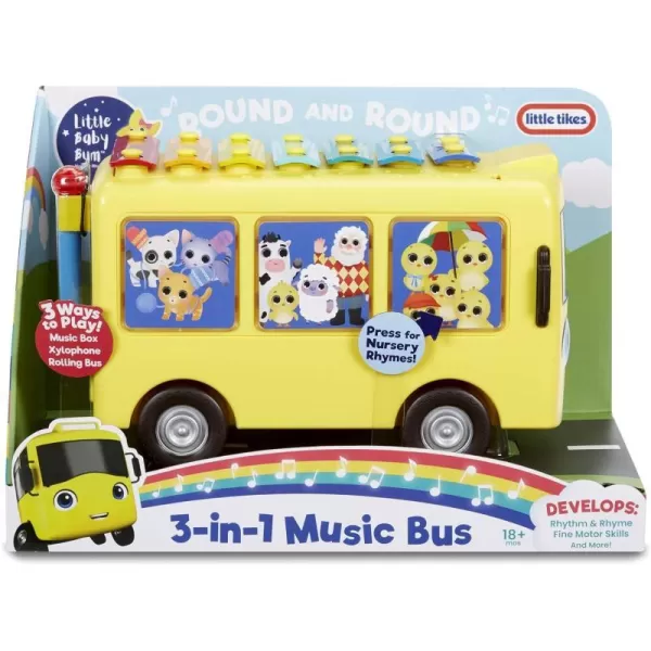 Little Tikes Baby Bum 3in1 Music Bus with Songs Xylophone and Push VehicleLittle Tikes Baby Bum 3in1 Music Bus with Songs Xylophone and Push Vehicle