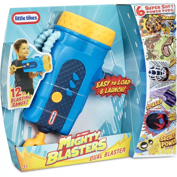 Little Tikes 651267 Mighty Blasters Dual Blaster Toy Blaster with 6 Soft Power Pods byMulticolor