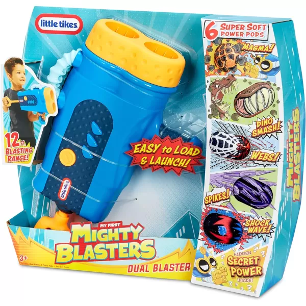 Little Tikes 651267 Mighty Blasters Dual Blaster Toy Blaster with 6 Soft Power Pods byMulticolor