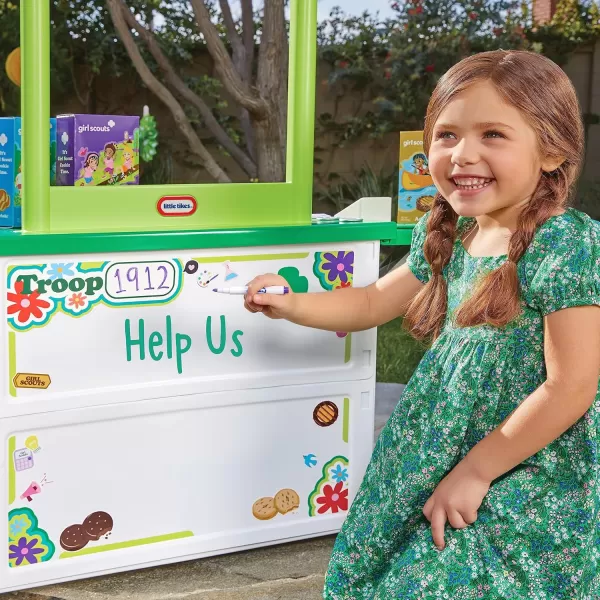 Little Tikes Girl Scout Cookie Booth with 19 Accessories Cookie Selling Pretend Play Toy for Indoor and Outdoor for Kids Ages 3 Years