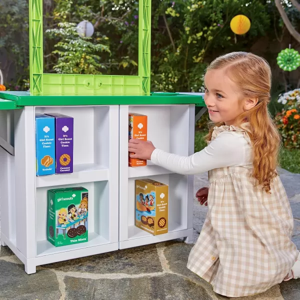 Little Tikes Girl Scout Cookie Booth with 19 Accessories Cookie Selling Pretend Play Toy for Indoor and Outdoor for Kids Ages 3 Years