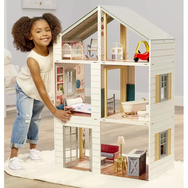 Little Tikes Real Wood Stack n Style Dollhouse with 14 Accessories and Many Combinations to Customize Personalize Dream Design and Build and Play with Any 12Inch Dolls