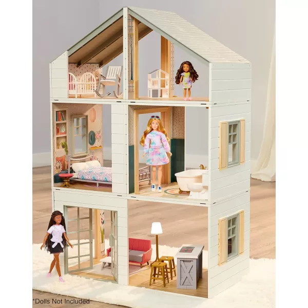 Little Tikes Real Wood Stack n Style Dollhouse with 14 Accessories and Many Combinations to Customize Personalize Dream Design and Build and Play with Any 12Inch Dolls