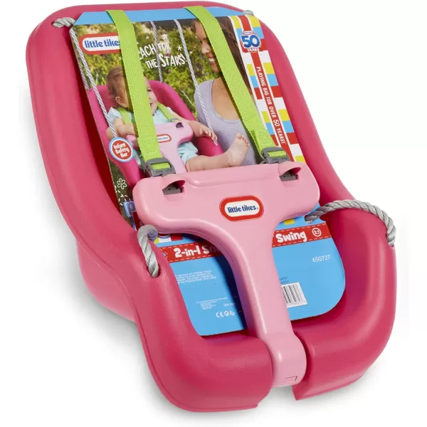 Little Tikes Snug n Secure Pink Swing with Adjustable Straps 2in1 for Baby and Toddlers Ages 9 Months  4 Years16D x 163W x 17HMagenta Swing