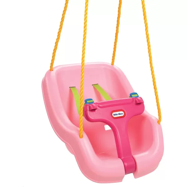 Little Tikes Snug n Secure Pink Swing with Adjustable Straps 2in1 for Baby and Toddlers Ages 9 Months  4 Years16D x 163W x 17HPink Swing