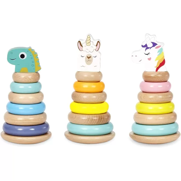 Little Tikes Wooden Critters LlamaCorn Shape Stacker Developmental ToyWooden Critters Shape Stacker Dino