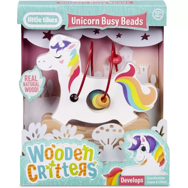 Little Tikes Wooden Critters Unicorn Busy Beads Maze Developmental ToyBusy Beads Multicolor