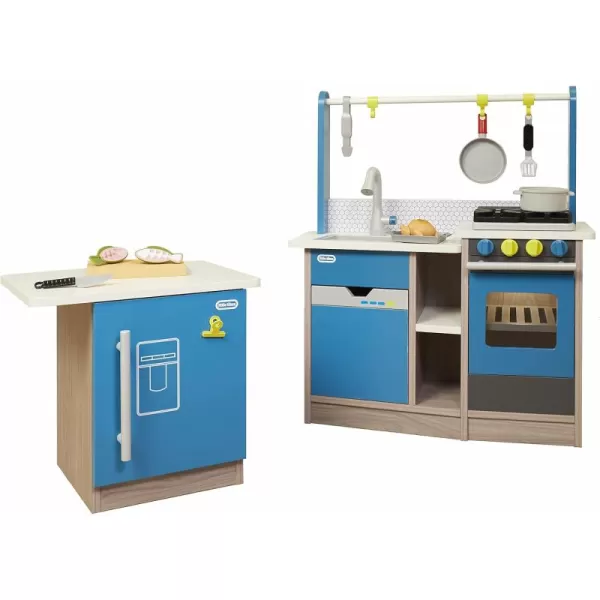 Little Tikes Classic Cooks Kitchen with Island 2in1 Multi Kid Interactive 360 Degree Role Play with Style Function Accessories and Imagination Fun for Kids Boys Girls Ages 38 Years