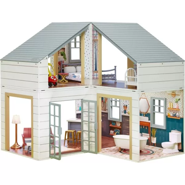 Little Tikes Real Wood Stack n Style Dollhouse with 14 Accessories and Many Combinations to Customize Personalize Dream Design and Build and Play with Any 12Inch Dolls