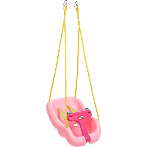 Little Tikes Snug n Secure Pink Swing with Adjustable Straps 2in1 for Baby and Toddlers Ages 9 Months  4 Years16D x 163W x 17HPink Swing