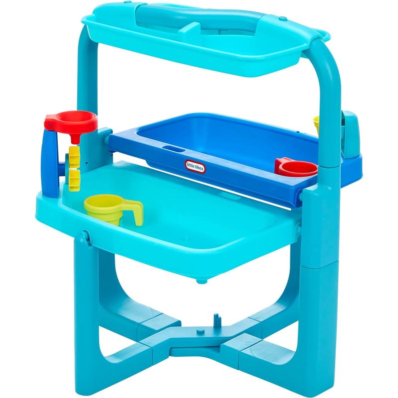 Little Tikes Easy Store Outdoor Folding Water Play Table with Accessories for Kids Children Boys ampamp Girls 3 Years Mutlicolor 660429C3Mutlicolor