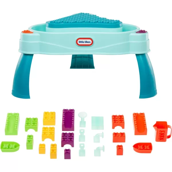 Little Tikes Build ampamp Splash Water Table with 25 Piece Accessories  WetDry Play IndoorOutdoor with Removeable GrowwithMe LegsMulticolor