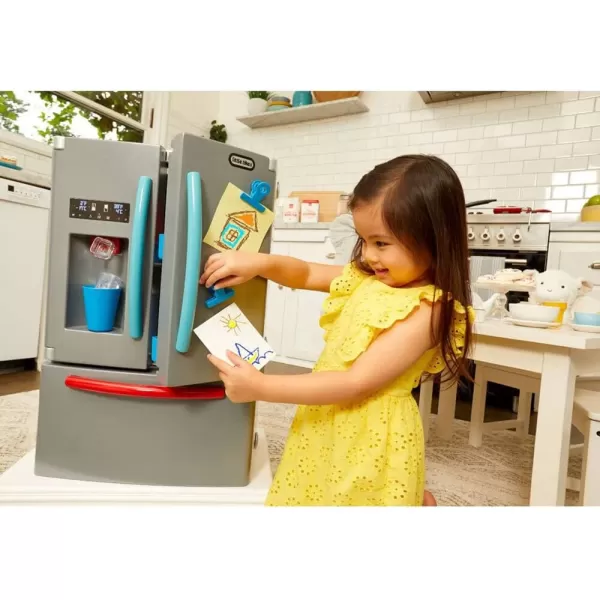 Little Tikes First Fridge Refrigerator with Ice Dispenser Pretend Play Appliance for Kids Play Kitchen Set with Playset Accessories Unique Toy MultiColor 158 Wide x 115 deep x 23 Tall