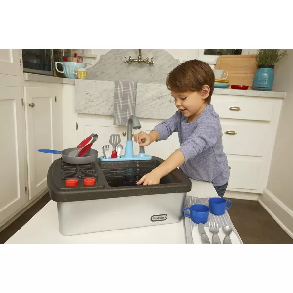 Little Tikes First Sink ampamp Stove Realistic Pretend Play Kitchen Appliance for Kids Includes 13 Cooking Accessories Ages 3 MultiColorMulticolor