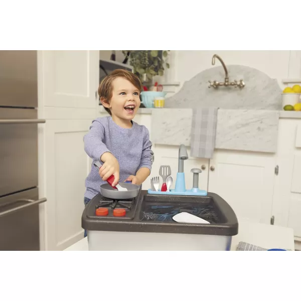 Little Tikes First Sink ampamp Stove Realistic Pretend Play Kitchen Appliance for Kids Includes 13 Cooking Accessories Ages 3 MultiColorMulticolor