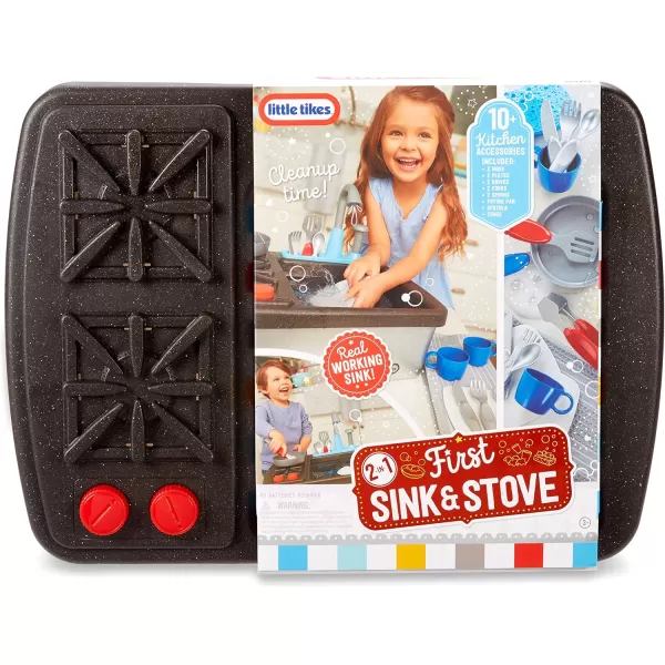 Little Tikes First Sink ampamp Stove Realistic Pretend Play Kitchen Appliance for Kids Includes 13 Cooking Accessories Ages 3 MultiColorMulticolor